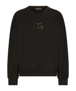 Dolce & Gabbana 3D Logo Patch Sweatshirt N0000-BLACK Sweatshirts