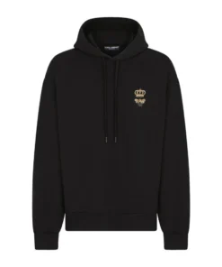Dolce & Gabbana Bee-Embroidered Hoodie N0000-BLACK Jumpers