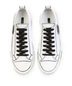 Dolce & Gabbana Canvas Portofino Sneakers 89642-WHITE/WHITE Low-Top Sneakers -Dolce & Gabbana online Store dolce gabbana canvas portofino sneakers 17278454 35267588 1000