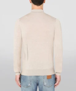 Dolce & Gabbana Cashmere Polo-Style Sweater M0802-BEIGE 4 Jumpers -Dolce & Gabbana online Store dolce gabbana cashmere polo style sweater 16774293 33003880 1000