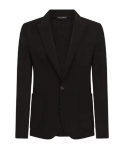 Dolce & Gabbana Cashmere Single-Breasted Blazer N0000-BLACK Blazers