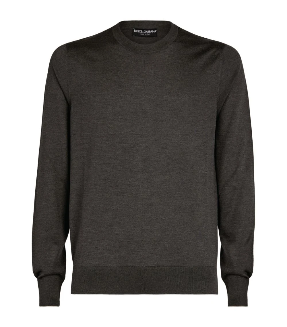 Dolce & Gabbana Cashmere Sweater N0542-IRON GREY Jumpers 1 Dolce & Gabbana Cashmere Sweater N0542-IRON GREY Jumpers