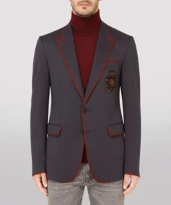 Dolce & Gabbana Contrast-Trim Tailored Jacket B0665-VERY DARK BLUE Jackets -Dolce & Gabbana online Store dolce gabbana contrast trim tailored jacket 17292668 35345222 1000