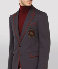 Dolce & Gabbana Contrast-Trim Tailored Jacket B0665-VERY DARK BLUE Jackets -Dolce & Gabbana online Store dolce gabbana contrast trim tailored jacket 17292668 35345237 1000