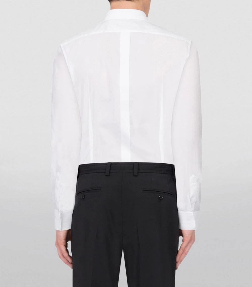 Dolce & Gabbana Cotton Bee-Patch Shirt W0800-OPTICAL WHITE Casual Shirts 4 Dolce & Gabbana Cotton Bee-Patch Shirt W0800-OPTICAL WHITE Casual Shirts - Image 4