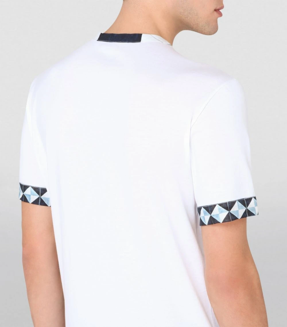 Dolce & Gabbana Cotton-Blend Henley T-Shirt W0800-OPTICAL WHITE Plain T-Shirts 5 Dolce & Gabbana Cotton-Blend Henley T-Shirt W0800-OPTICAL WHITE Plain T-Shirts - Image 5