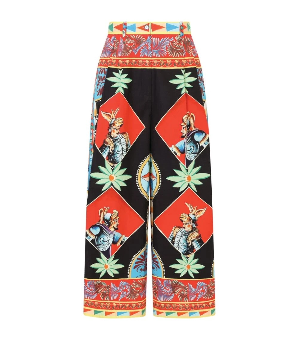Dolce & Gabbana Cotton Carretto Print Trousers HH93D-FRIGO 14STAMPA Leather Trousers 1 Dolce & Gabbana Cotton Carretto Print Trousers HH93D-FRIGO 14STAMPA Leather Trousers