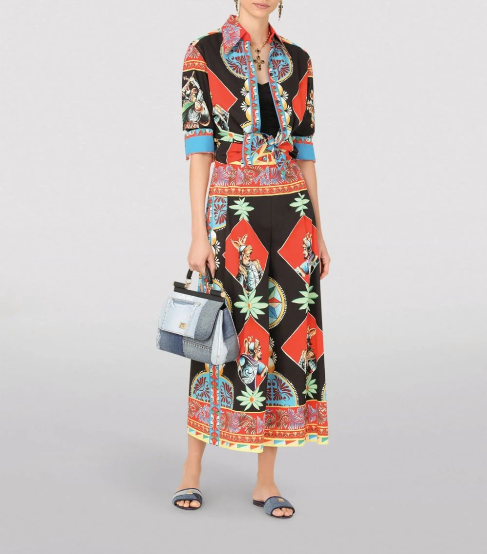 Dolce & Gabbana Cotton Carretto Print Trousers HH93D-FRIGO 14STAMPA Leather Trousers 2 Dolce & Gabbana Cotton Carretto Print Trousers HH93D-FRIGO 14STAMPA Leather Trousers - Image 2