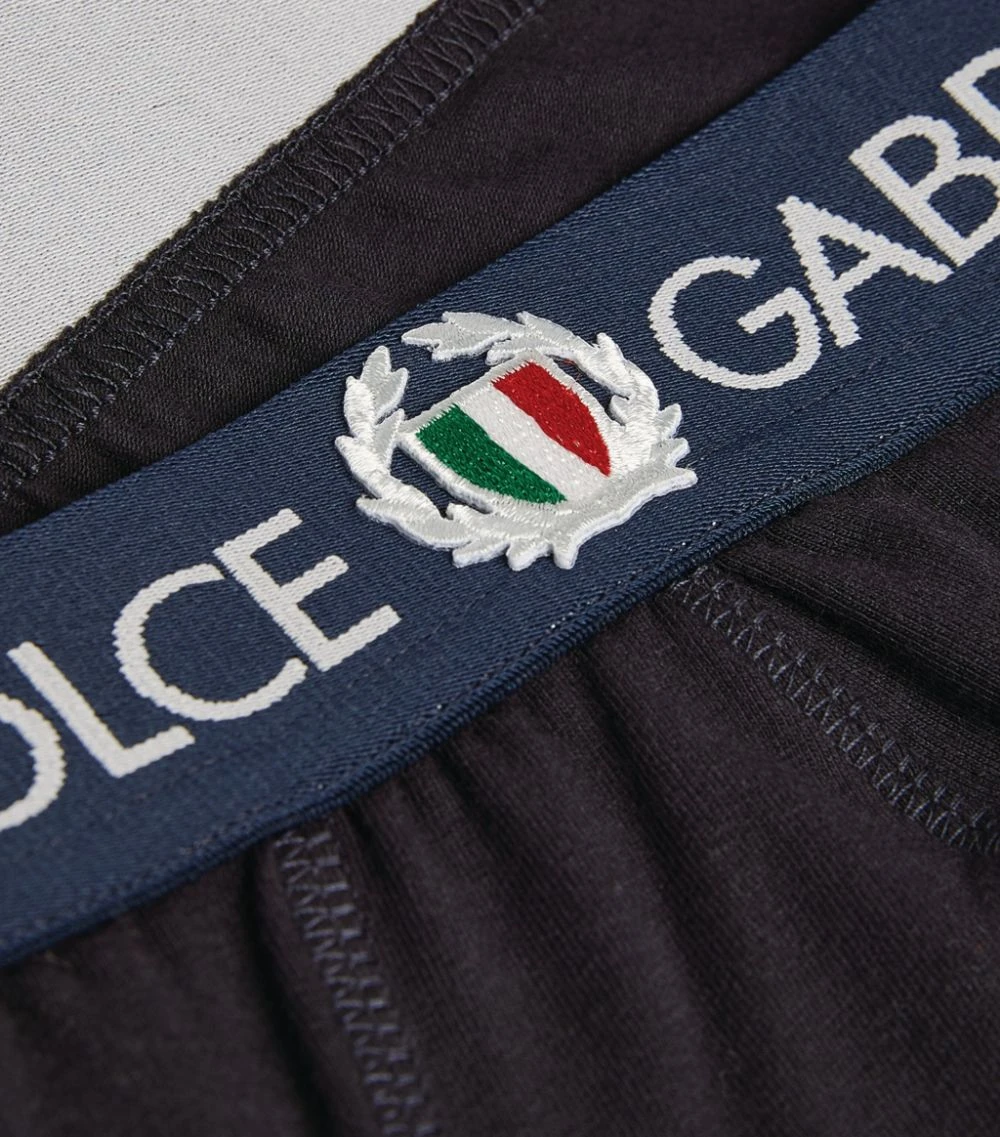 Dolce & Gabbana Cotton Crest Briefs B9680 - NAVY 5 Dolce & Gabbana Cotton Crest Briefs B9680 - NAVY - Image 5