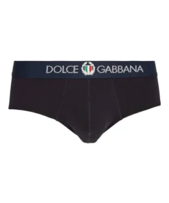 Dolce & Gabbana Cotton Crest Briefs B9680 - NAVY