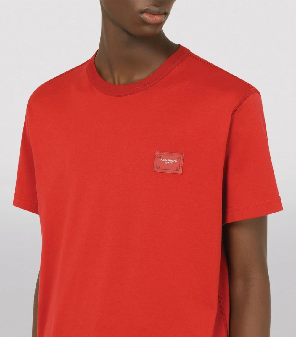 Dolce & Gabbana Cotton Jersey T-Shirt R2254-BRIGHT RED Printed T-Shirts 6 Dolce & Gabbana Cotton Jersey T-Shirt R2254-BRIGHT RED Printed T-Shirts - Image 6