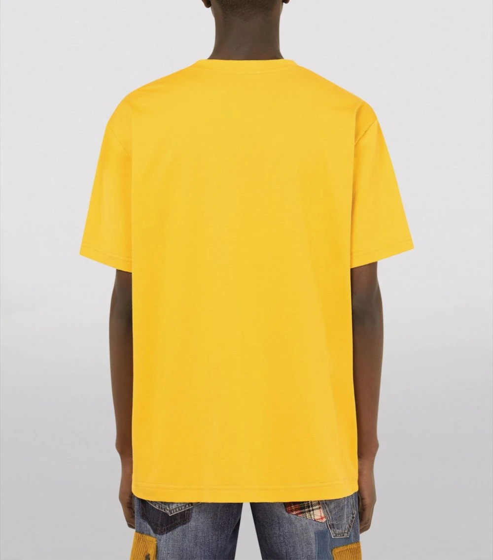 Dolce & Gabbana Cotton Jersey T-Shirt A0106-DARK YELLOW Plain T-Shirts 4 Dolce & Gabbana Cotton Jersey T-Shirt A0106-DARK YELLOW Plain T-Shirts - Image 4
