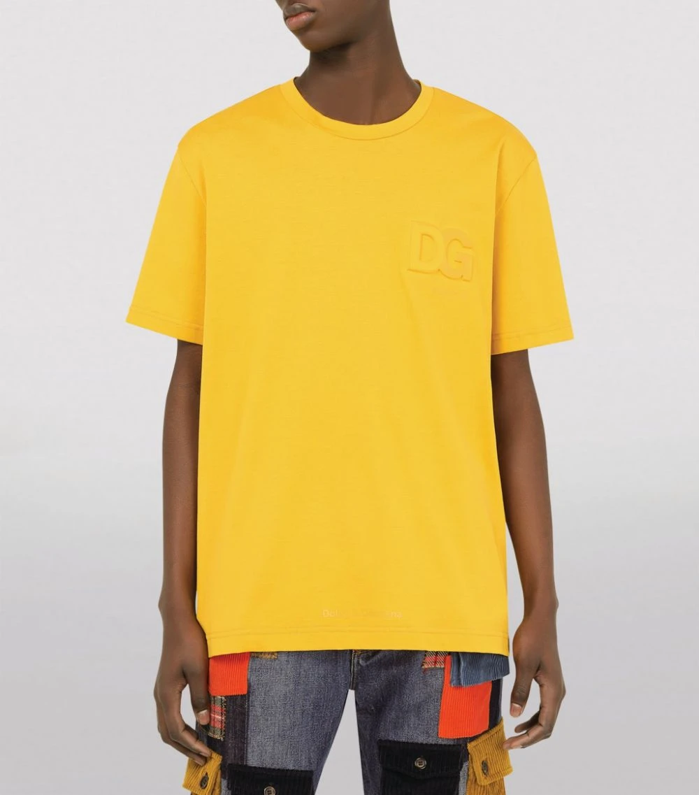 Dolce & Gabbana Cotton Jersey T-Shirt A0106-DARK YELLOW Plain T-Shirts 6 Dolce & Gabbana Cotton Jersey T-Shirt A0106-DARK YELLOW Plain T-Shirts - Image 6