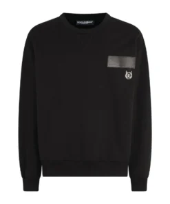 Dolce & Gabbana Cotton Logo-Patch Sweatshirt N0000-BLACK Jumpers