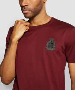Dolce & Gabbana Cotton Logo-Plaque T-Shirt R0369-BORDEAUX Printed T-Shirts -Dolce & Gabbana online Store dolce gabbana cotton logo plaque t shirt 15022604 25480795 1000