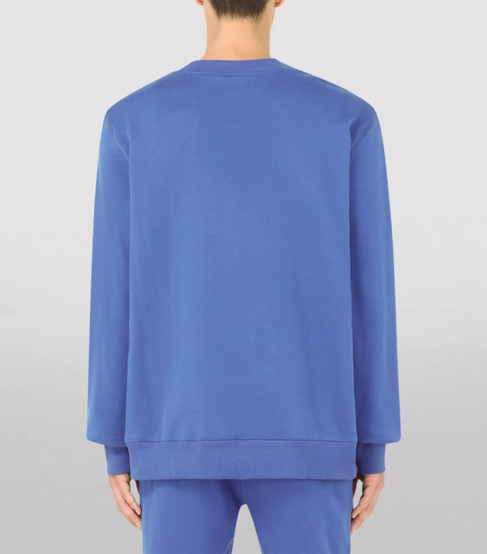 Dolce & Gabbana Cotton Logo Sweatshirt B0315-DARK BLUETTE Sweatshirts 4 Dolce & Gabbana Cotton Logo Sweatshirt B0315-DARK BLUETTE Sweatshirts - Image 4
