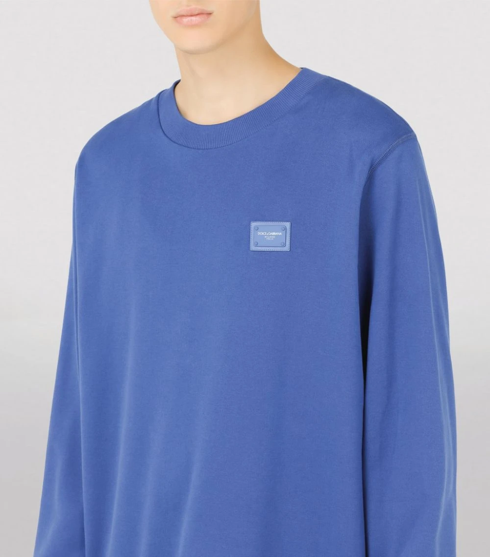 Dolce & Gabbana Cotton Logo Sweatshirt B0315-DARK BLUETTE Sweatshirts 6 Dolce & Gabbana Cotton Logo Sweatshirt B0315-DARK BLUETTE Sweatshirts - Image 6