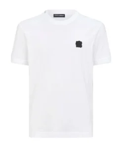 Dolce & Gabbana Cotton Logo T-Shirt W0800-OPTICAL WHITE Logo T-Shirts