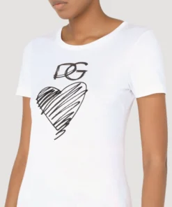 Dolce & Gabbana Cotton Logo T-Shirt W0800-OPTICAL WHITE T-shirts -Dolce & Gabbana online Store dolce gabbana cotton logo t shirt 16989632 33841607 1000