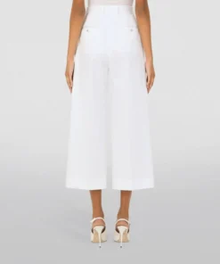 Dolce & Gabbana Cotton-Rich Cropped Trousers W0800-OPTICAL WHITE Tailored Trousers 9 Dolce & Gabbana Cotton-Rich Cropped Trousers W0800-OPTICAL WHITE Tailored Trousers -Dolce & Gabbana online Store dolce gabbana cotton rich cropped trousers 17710491 37440575 1000