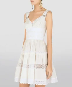 Dolce & Gabbana Cotton-Rich Sleeveless Mini Dress W0111-WHITE Summer Dresses -Dolce & Gabbana online Store dolce gabbana cotton rich sleeveless mini dress 17711332 37439538 1000