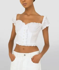 Dolce & Gabbana Cotton Ruched Top W0800-OPTICAL WHITE Crop Tops -Dolce & Gabbana online Store dolce gabbana cotton ruched top 17710499 37441374 1000