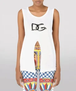 Dolce & Gabbana Cotton Tie-Detail Top W0800-OPTICAL WHITE Camis & Tanks -Dolce & Gabbana online Store dolce gabbana cotton tie detail top 16989633 33843472 1000