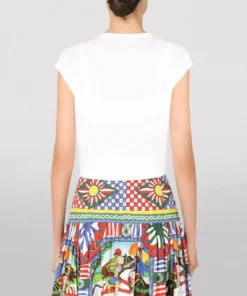 Dolce & Gabbana Cotton Tie-Detail Top W0800-OPTICAL WHITE T-shirts 10 Dolce & Gabbana Cotton Tie-Detail Top W0800-OPTICAL WHITE T-shirts -Dolce & Gabbana online Store dolce gabbana cotton tie detail top 16991083 33843448 1000