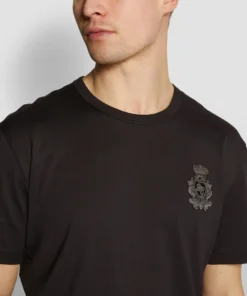 Dolce & Gabbana Crown Appliqué T-Shirt N0000-BLACK Logo T-Shirts -Dolce & Gabbana online Store dolce gabbana crown applique t shirt 14984032 25648315 1000