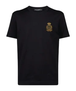 Dolce & Gabbana Crown Logo T-Shirt N0000-BLACK Logo T-Shirts