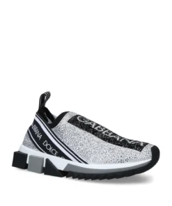 Dolce & Gabbana Crystal Sorrento Sneakers WHITE/OTH Slip-On Sneakers