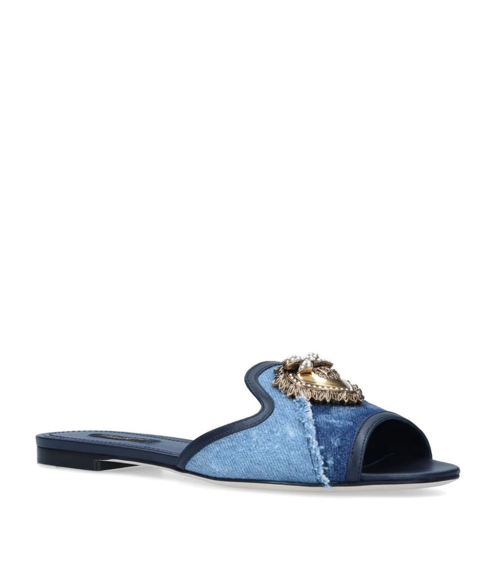 Dolce & Gabbana Denim Heart Slides 1 Dolce & Gabbana Denim Heart Slides