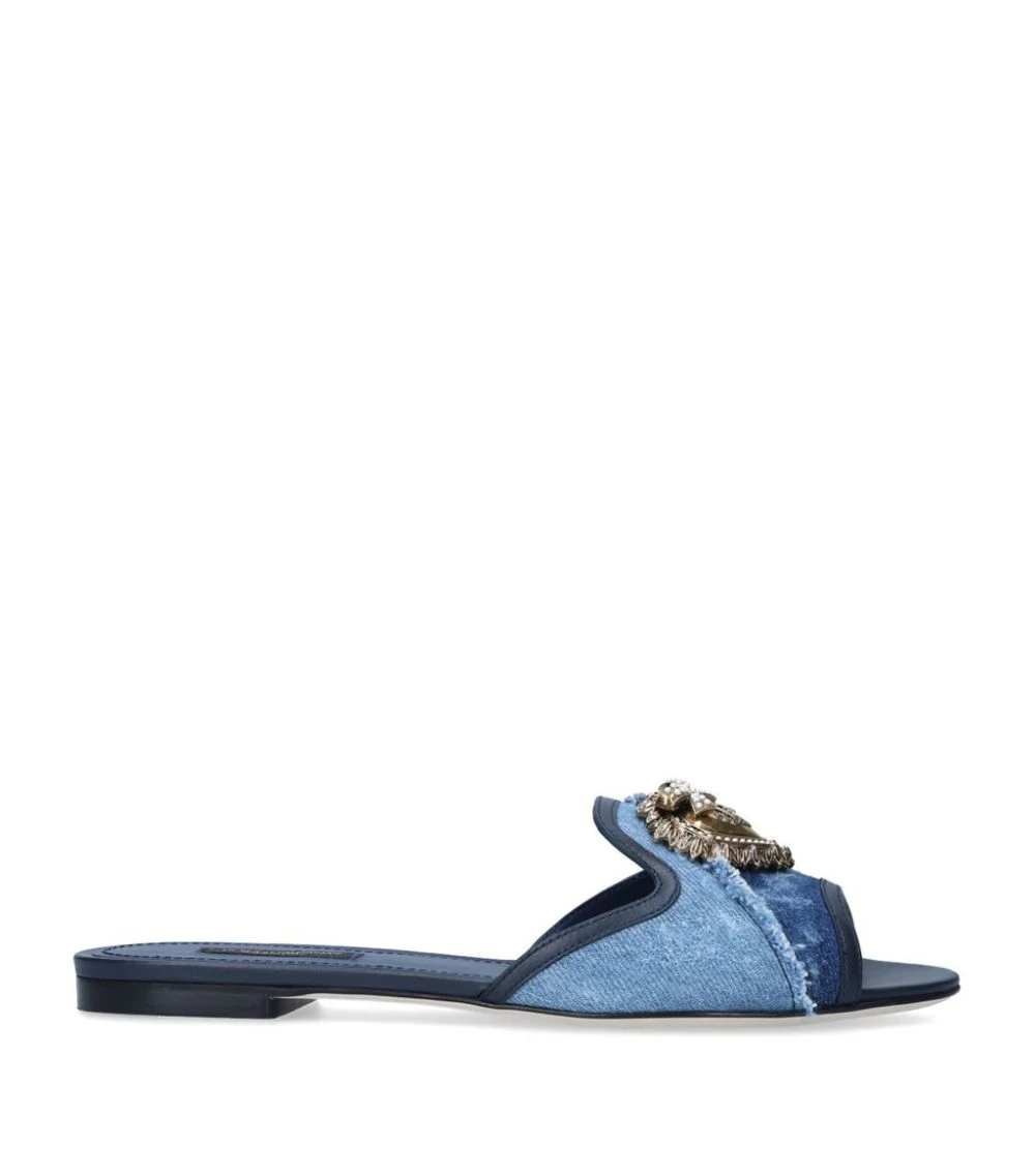 Dolce & Gabbana Denim Heart Slides 3 Dolce & Gabbana Denim Heart Slides - Image 3