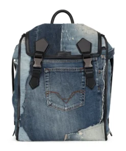 Dolce & Gabbana Denim Patchwork Backpack 89853-BLUE/BLACK Backpacks