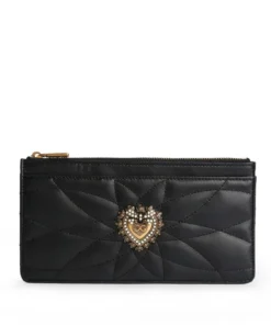 Dolce & Gabbana Devotion Leather Card Holder 80999-BLACK Card Holders