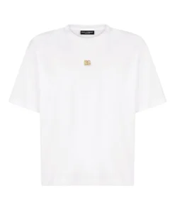 Dolce & Gabbana D&G Millennials Logo T-Shirt W0800-OPTICAL WHITE Logo T-Shirts