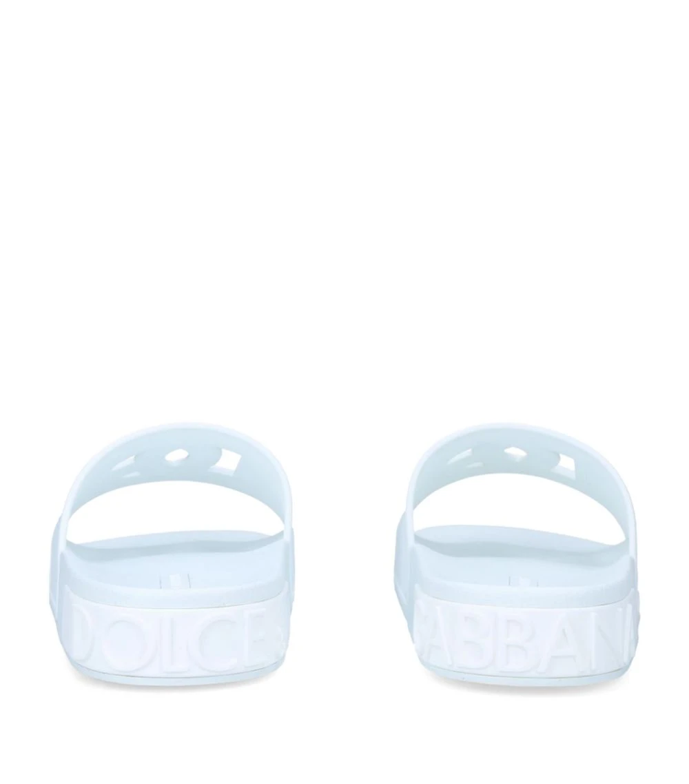 Dolce & Gabbana DG Millennials Pool Slides WHITE 2 Dolce & Gabbana DG Millennials Pool Slides WHITE - Image 2