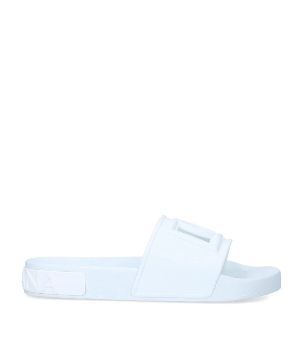 Dolce & Gabbana DG Millennials Pool Slides WHITE 3 Dolce & Gabbana DG Millennials Pool Slides WHITE - Image 3