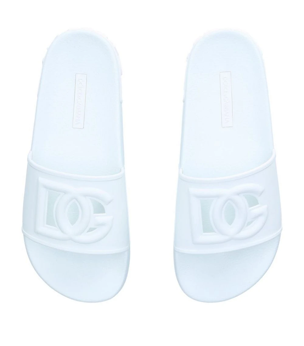 Dolce & Gabbana DG Millennials Pool Slides WHITE 4 Dolce & Gabbana DG Millennials Pool Slides WHITE - Image 4