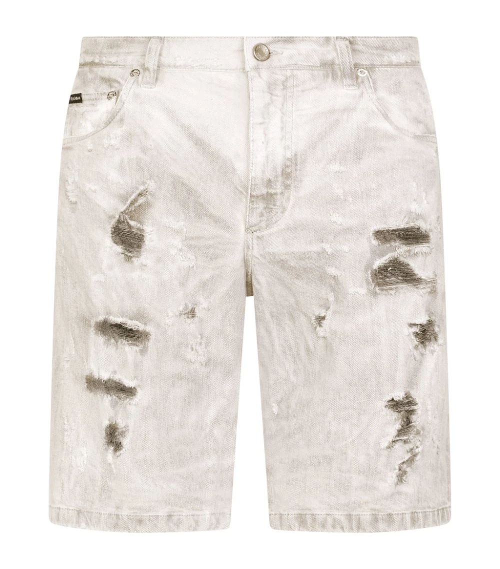 Dolce & Gabbana Distressed Denim Shorts S9001-COMBINED COLOU 1 Dolce & Gabbana Distressed Denim Shorts S9001-COMBINED COLOU