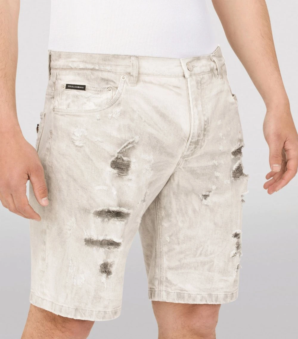 Dolce & Gabbana Distressed Denim Shorts S9001-COMBINED COLOU 6 Dolce & Gabbana Distressed Denim Shorts S9001-COMBINED COLOU - Image 6