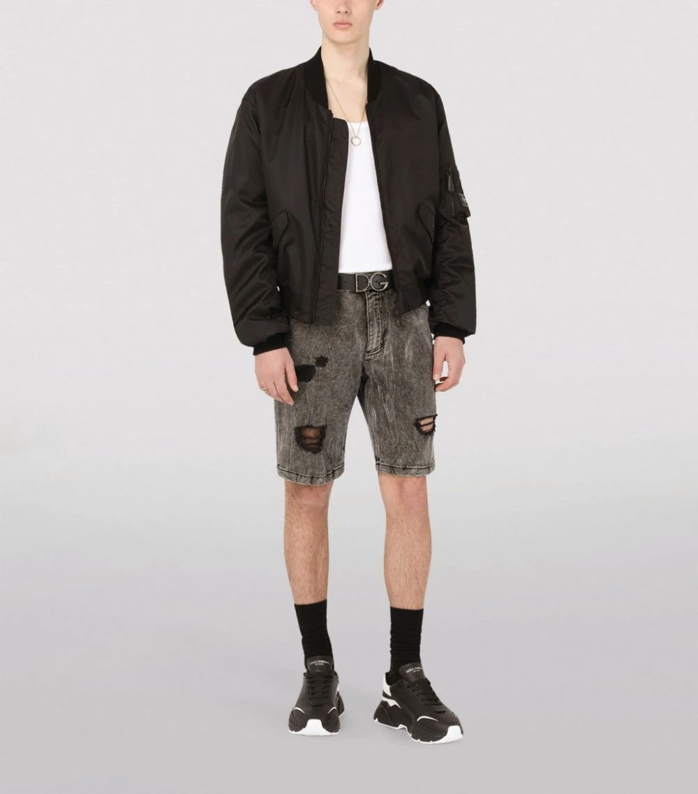 Dolce & Gabbana Distressed Denim Shorts S9001-COMBINED COL Tailored Trousers 2 Dolce & Gabbana Distressed Denim Shorts S9001-COMBINED COL Tailored Trousers - Image 2
