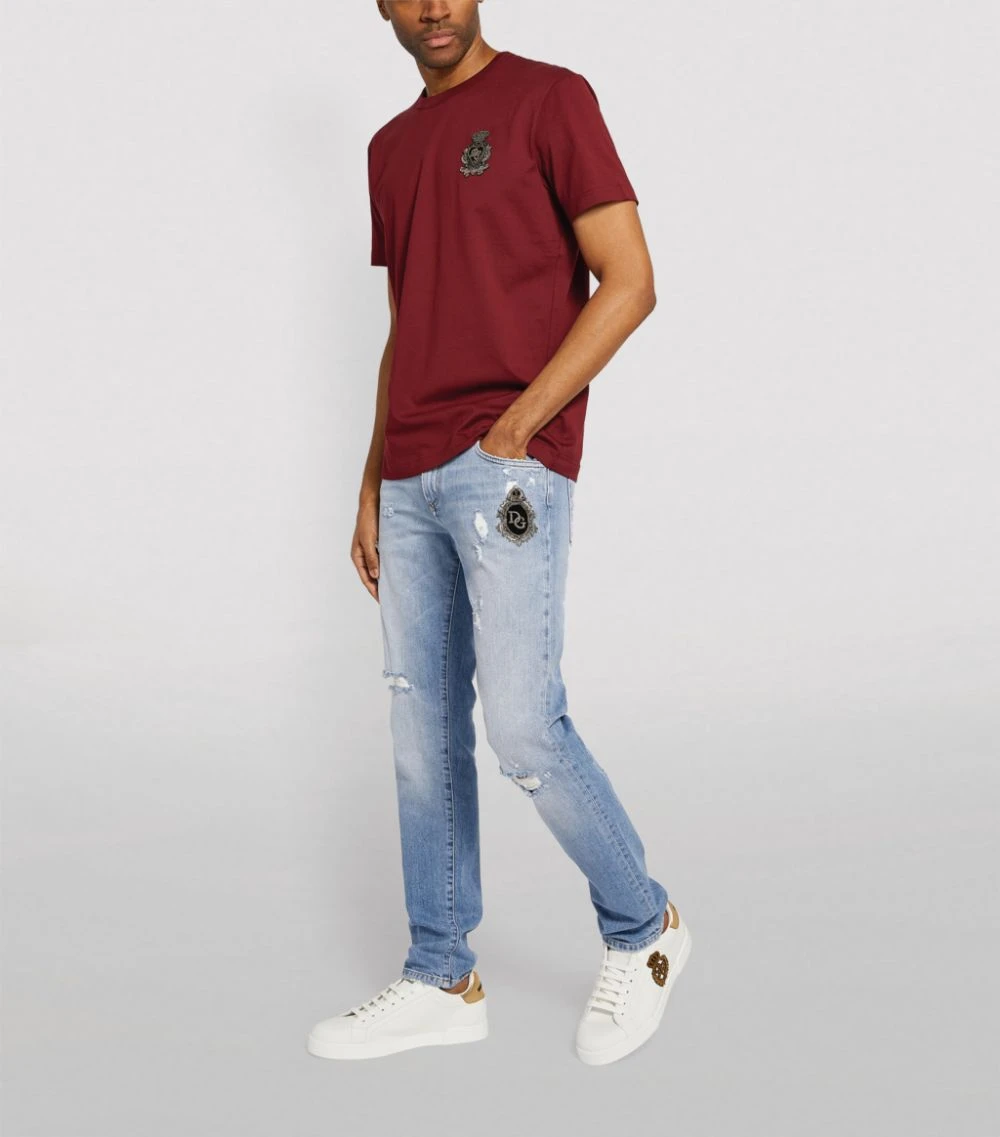 Dolce & Gabbana Distressed Skinny Jeans S9001-COMBINED COLO Tapered Jeans 2 Dolce & Gabbana Distressed Skinny Jeans S9001-COMBINED COLO Tapered Jeans - Image 2