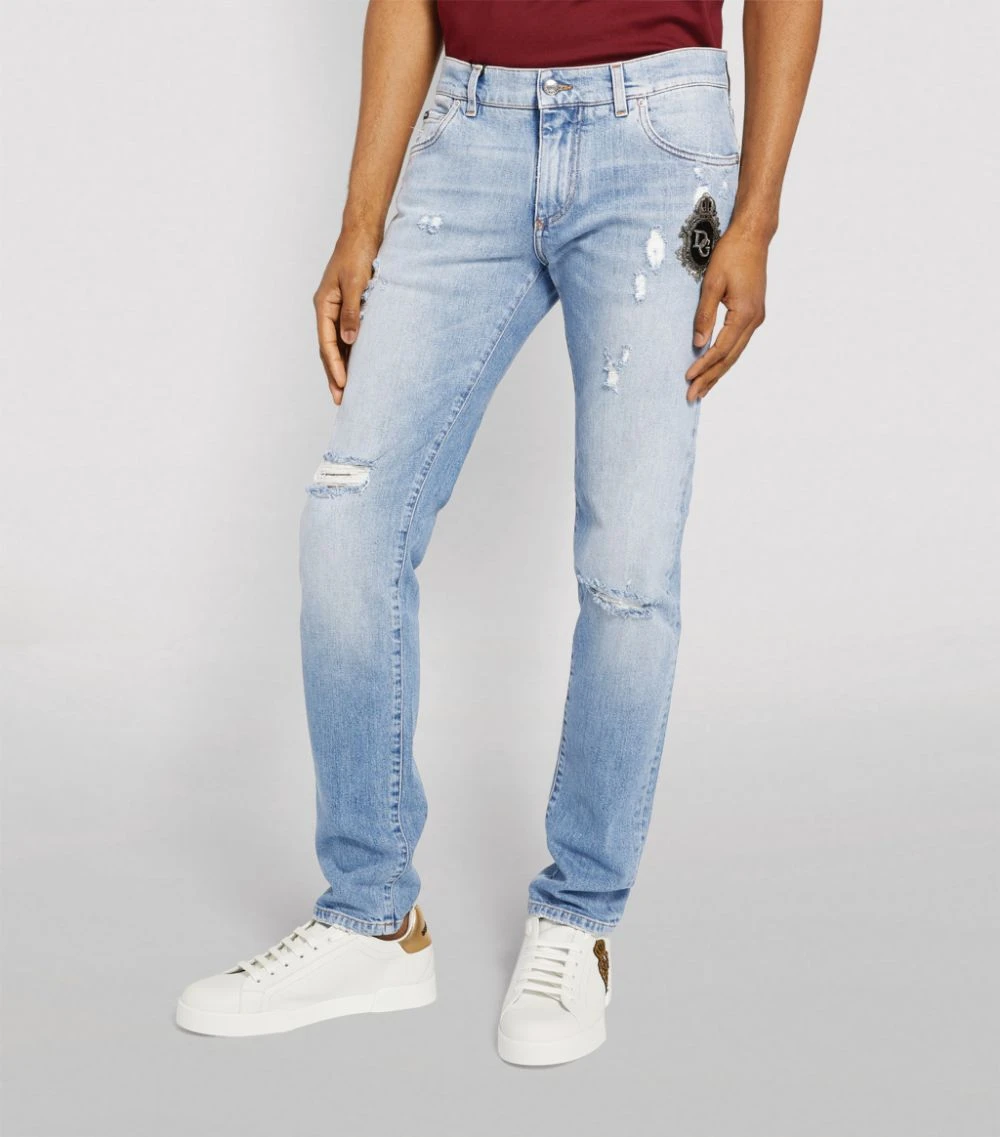 Dolce & Gabbana Distressed Skinny Jeans S9001-COMBINED COLO Tapered Jeans 3 Dolce & Gabbana Distressed Skinny Jeans S9001-COMBINED COLO Tapered Jeans - Image 3