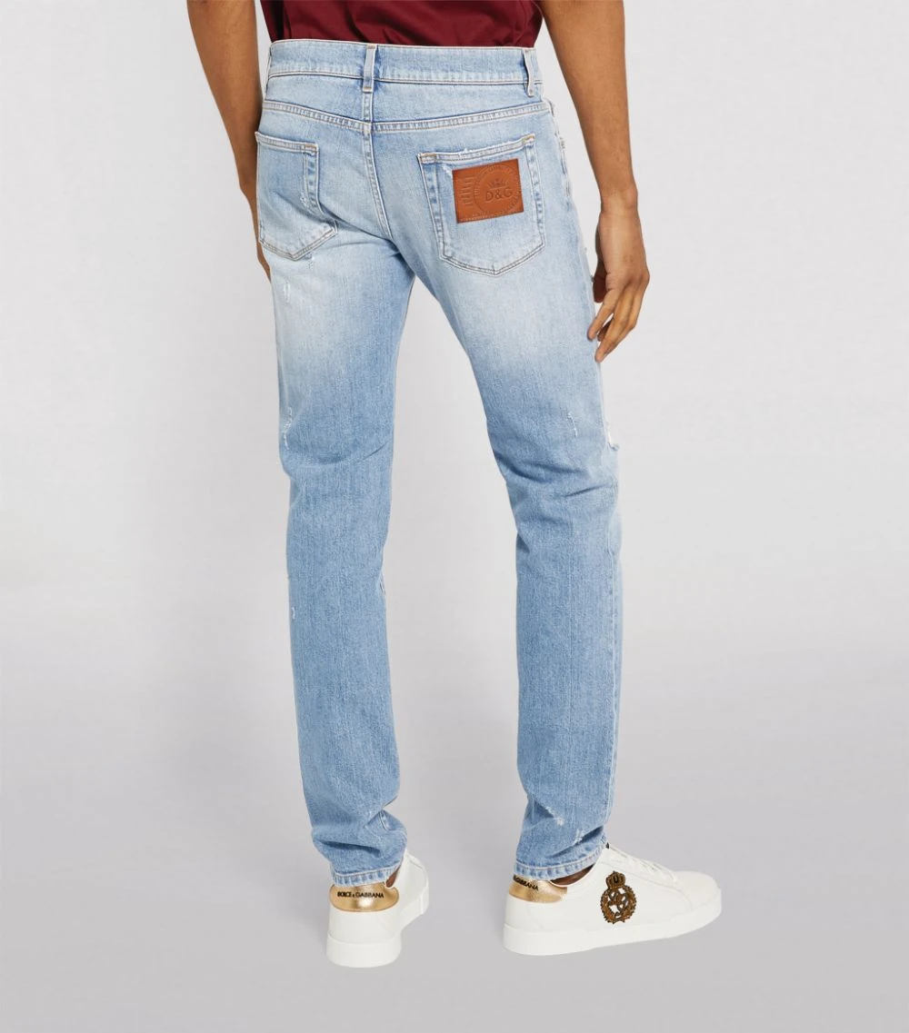 Dolce & Gabbana Distressed Skinny Jeans S9001-COMBINED COLO Tapered Jeans 4 Dolce & Gabbana Distressed Skinny Jeans S9001-COMBINED COLO Tapered Jeans - Image 4