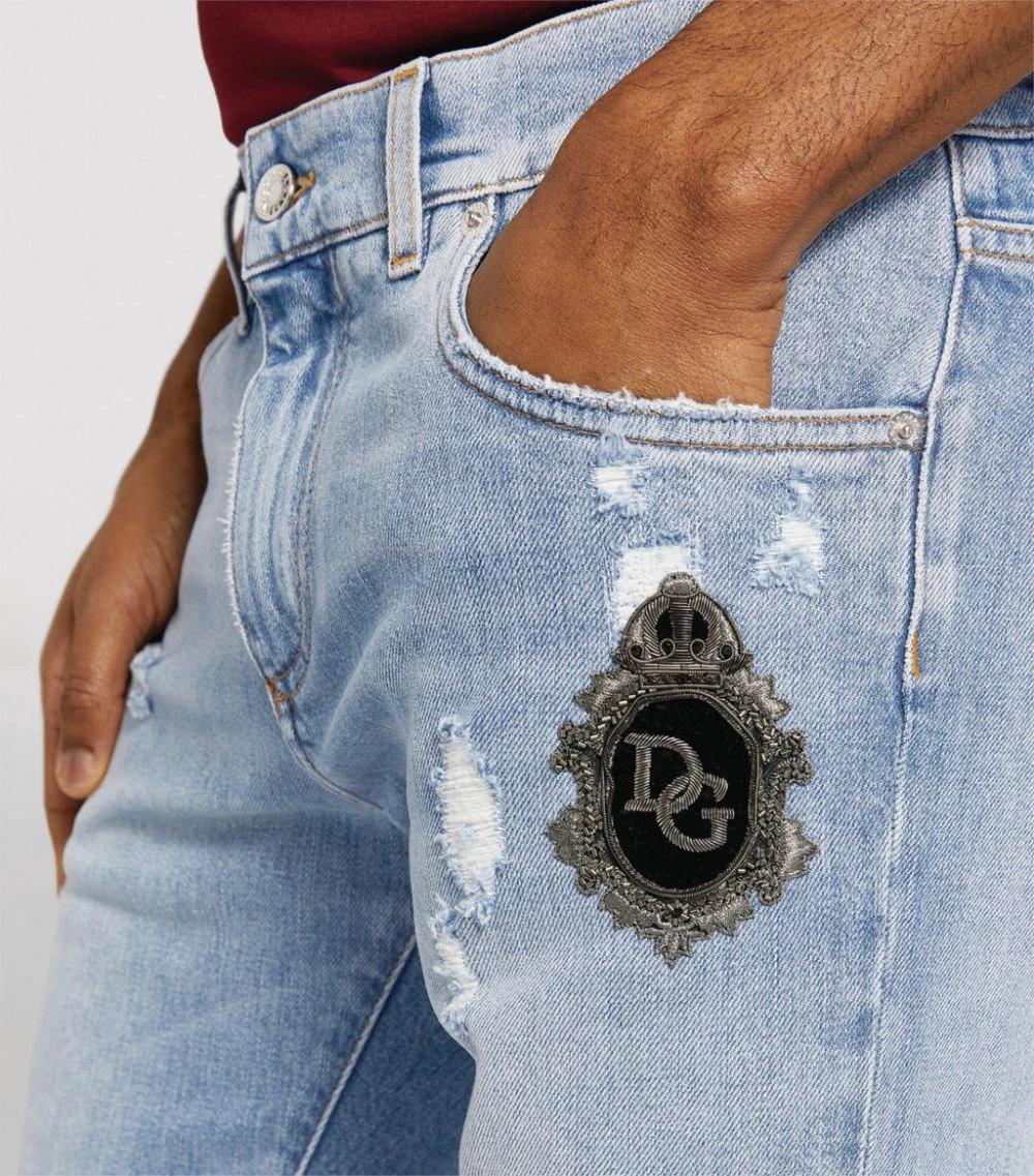 Dolce & Gabbana Distressed Skinny Jeans S9001-COMBINED COLO Tapered Jeans 6 Dolce & Gabbana Distressed Skinny Jeans S9001-COMBINED COLO Tapered Jeans - Image 6