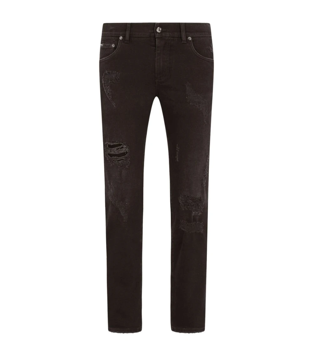 Dolce & Gabbana Distressed Slim Jeans S9001-COMBINED COL 1 Dolce & Gabbana Distressed Slim Jeans S9001-COMBINED COL