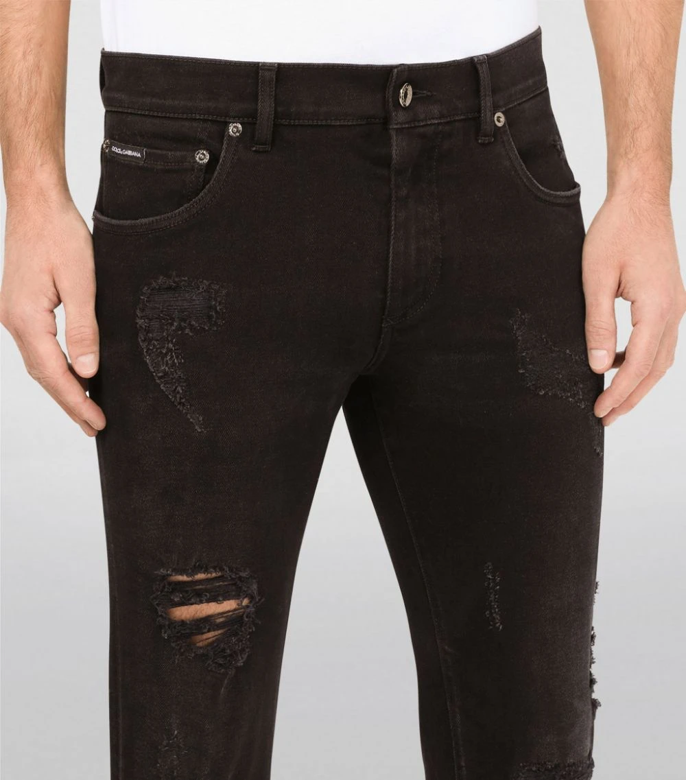 Dolce & Gabbana Distressed Slim Jeans S9001-COMBINED COL 4 Dolce & Gabbana Distressed Slim Jeans S9001-COMBINED COL - Image 4