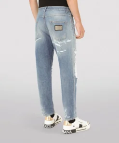 Dolce & Gabbana Distressed Straight-Leg Jeans S9001-COMBINED COL Sweatpants -Dolce & Gabbana online Store dolce gabbana distressed straight leg jeans 17378604 35818585 1000