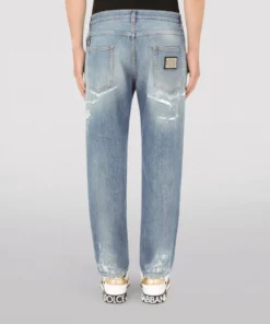 Dolce & Gabbana Distressed Straight-Leg Jeans S9001-COMBINED COL Sweatpants -Dolce & Gabbana online Store dolce gabbana distressed straight leg jeans 17378604 35818600 1000